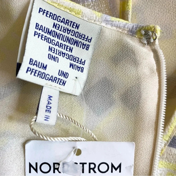 Baum Und Pferdgarten Adeva Midi Dress Pastel Yellow Size 6 NWT - Picture 9 of 13